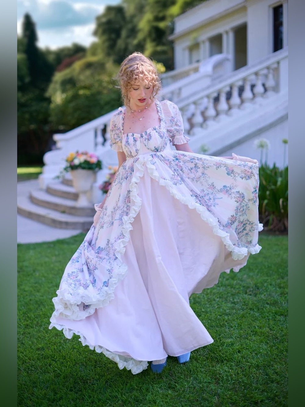 Selkie x Bridgerton XS Francesca Countryside Dress
